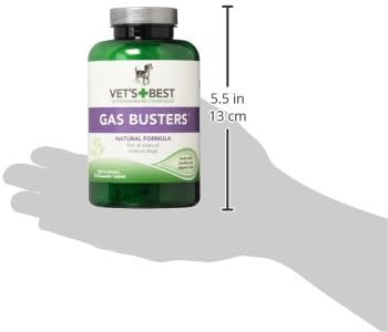Vet's Best Gas Busters Dog Supplements - Gas, Bloating, Constipation Relief and Digestion Aid for Dogs - 90 Chewable Tablets, (Pack of 2)