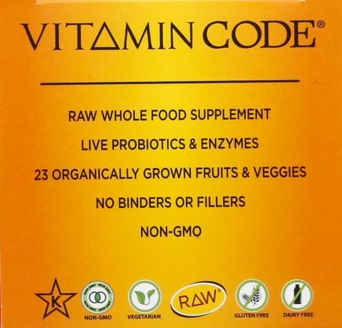 Garden of Life Vitamin D,Vitamin Code Raw D3,Vitamin-D 2,000 IU,Raw Whole Food D3 Supplements with Chlorella,Fruit,Veggies & Probiotics for Bone & Immune Health,120 Vegetarian Capsules,(Pack of 2)