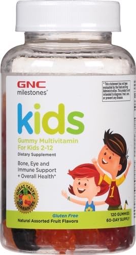 GNC milestones Kids Multi Gummy, Formulated with 11 Essential Nutrients, 120 Gummies