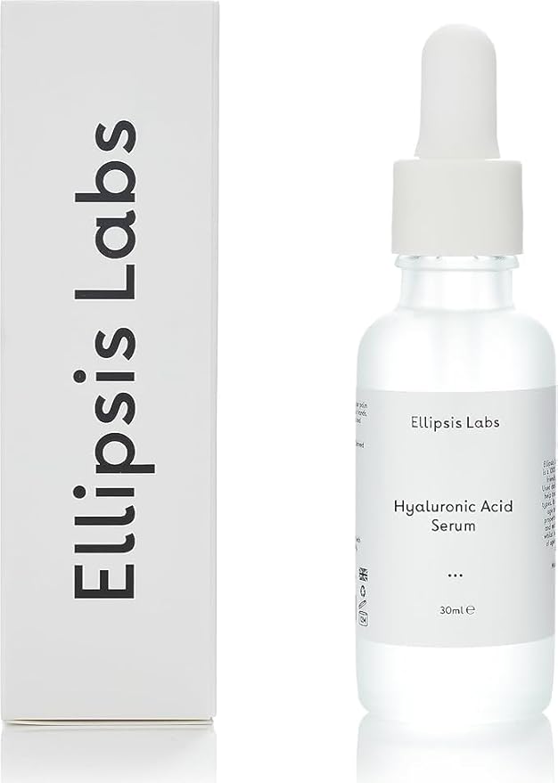 Hyaluronic Acid Serum by Ellipsis Labs – Vegan-Friendly Facial Serum for Intense Hydration and Moisture, Improves Elasticity, Softens Skin, Non-Greasy Formula for All Skin Types, 1 Fl Oz