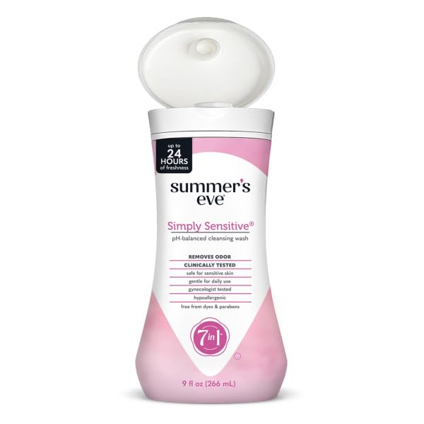 Summers Eve Cleansing Wash, for Sensitive Skin, Simply Sensitive 9 Oz (Pack of 3)
