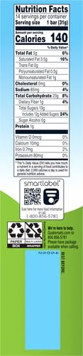 Quaker Chewy Dipps Granola Bars Chocolate Chip, 1.09 oz, 14 Ct