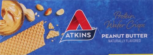 Atkins Peanut Butter Protein Wafer Crisps, Protein Dessert, 4g Net Carb, 1g Sugar, Keto Friendly, 5 Count