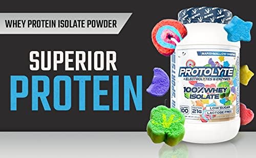 VMI Sports | ProtoLyte Whey Isolate Protein Powder | Low Calorie Whey for Weight Loss and Muscle Gain | Digestive Enzymes | Non-GMO (1.6 lb, Marshmallow Charms)