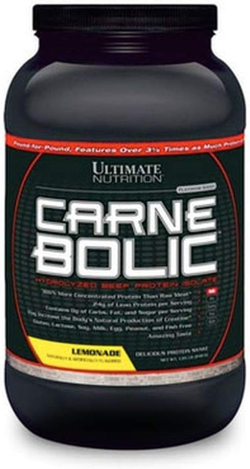 Ultimate Nutrition Carnebolic Hydrolized Beef Protein Isolate Powder, Muscle Recovery Drink, Paleo & Keto Friendly, Zero Carbs, Chocolate, 30 Servings