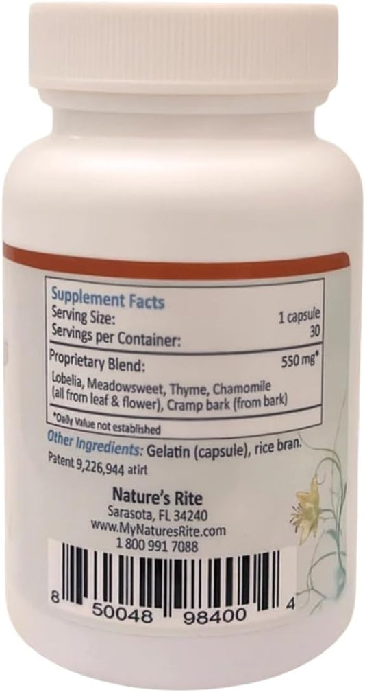 Nature's Rite Sleep Breathing Support - Natural Assistance for Better Sleep, Improve Breathing Pattern, 30 Capsules, All-Natural Herbal Ingredients, Made in USA