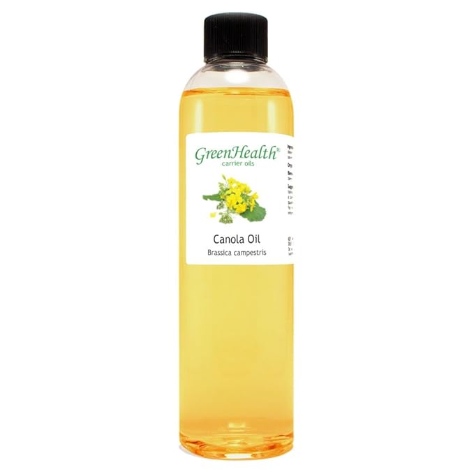 GreenHealth Canola Seed Carrier Oil - 8 fl oz (237 ml) - 100% Pure Cold Pressed