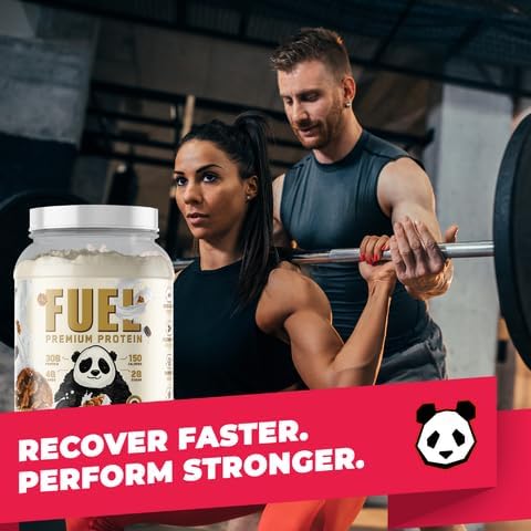 Underground Bio Labs Panda Fuel Premium Protein Whey,Hydrolyzed Collagen,Casein,Probiotics, Enzymes, Keto Friendly,Time Release, 25 Servings (2.5 Pound, Cookies & Cream)