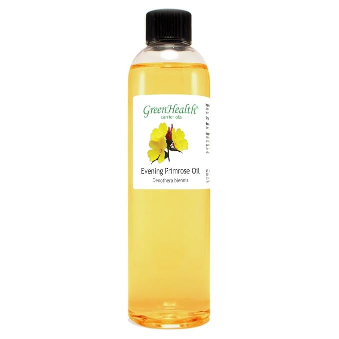 GreenHealth Evening Primrose Carrier Oil - 8 fl oz (237 ml) - 100% Pure Cold Pressed
