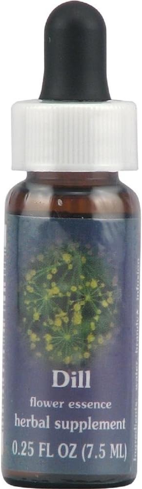 Flower Essence Services Supplement Dropper, Dill, 0.25 Ounce