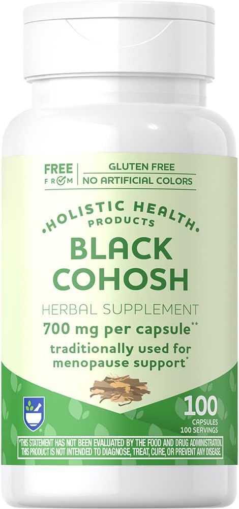 Rite Aid Black Cohosh 700mg, 100 Capsules, for Hot Flashes, Night Sweats, PMS, Mood & Support with Hormone Balance for Women