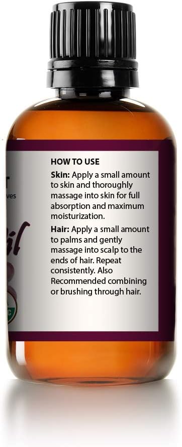 USDA Certified Organic GRAPESEED Oil Anti-Aging MOISTURIZER - Facial Cleanser | Unrefined, Cold Pressed | Essential to Reduce Skin Wrinkles and Stretch Marks | Dandruff Remover