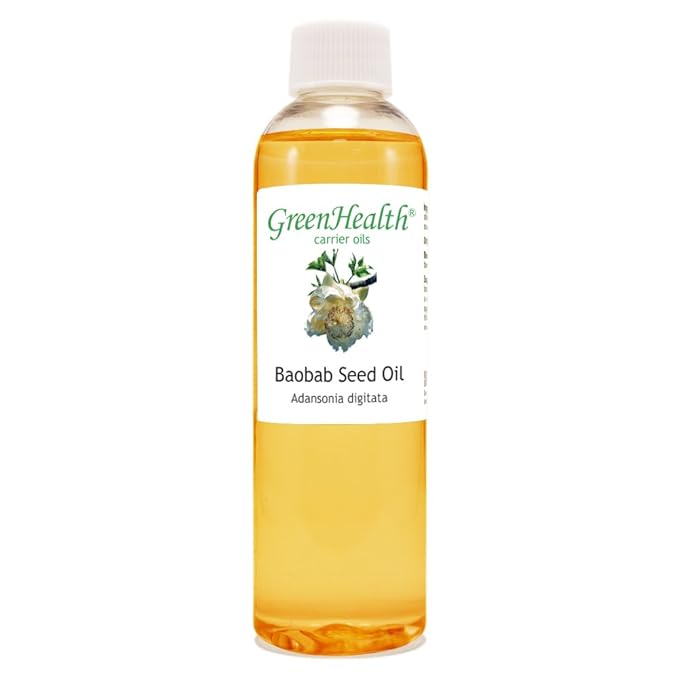 GreenHealth Baobab Seed Carrier Oil – 4 fl oz (118 ml) – 100% Pure Cold Pressed Oil