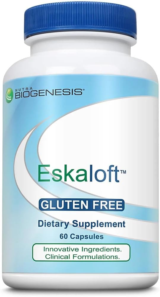 Nutra Biogenesis Eskaloft - St Johns Wort Capsules, Rodiola Rosea & St. John's Wort Supplement for Men and Women with L Theanine & GABA, Supports Calm Mindset & Healthy Sleep - 60 Capsules