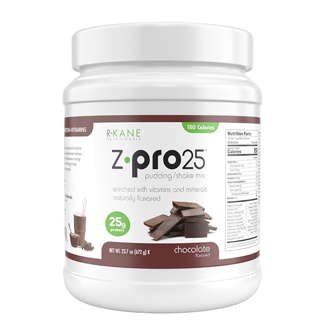 Z-Pro25 Protein Powder, 23.7 oz, 16 Servings – 25g Casein & Whey Blend – Low-Carb, High-Protein Meal Replacement Shake – Muscle Recovery & Weight Management - 21 Vitamins & Minerals – Chocolate