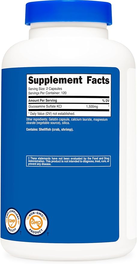 Nutricost Glucosamine Sulfate 750mg, 240 Capsules (2 Bottles) (1500mg Per Serving)