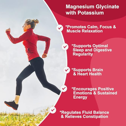 Magnesium Glycinate Gummies 400 mg with 100 mg Composite magnesium - Chelated Magnesium Potassium Supplement with Vitamin D, B6 Supports Calm, Sleep, Memory & Muscle Cramps,Sugar Free - 60 Gummies