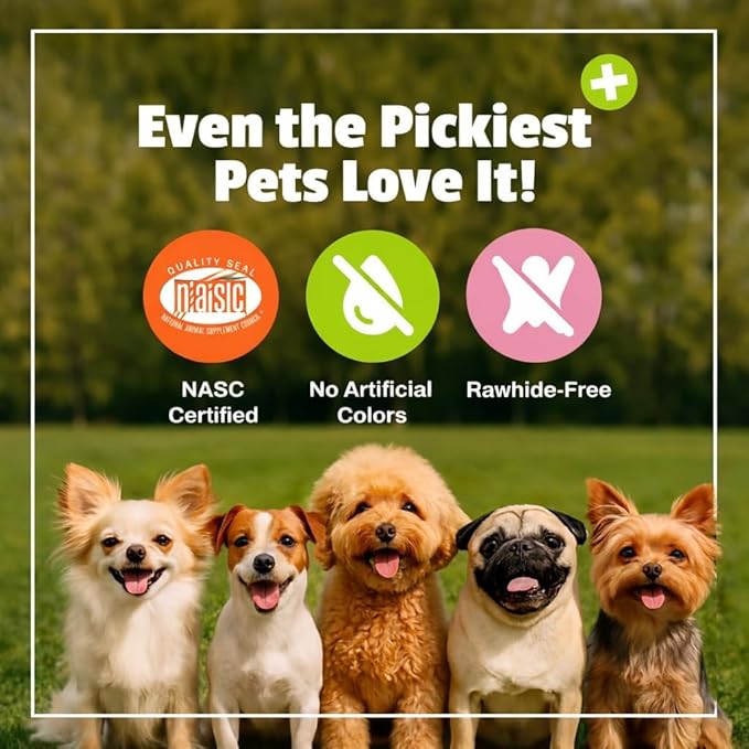 Pet Naturals Calming Chews for Medium and Large Dogs, Anxiety Relief with Gentle Ingredients for Thunder, Fireworks, Barking, Calming Dog Treats, Chicken Flavor, 30 Count