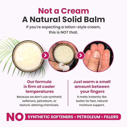 Fragrance Free Vulva Balm Moisturizer for Women – Intimate Hydration & Menopause Dryness Support – Natural Feminine Balm for Vulvar Irritation & Itching – Hormone Free – 3 oz