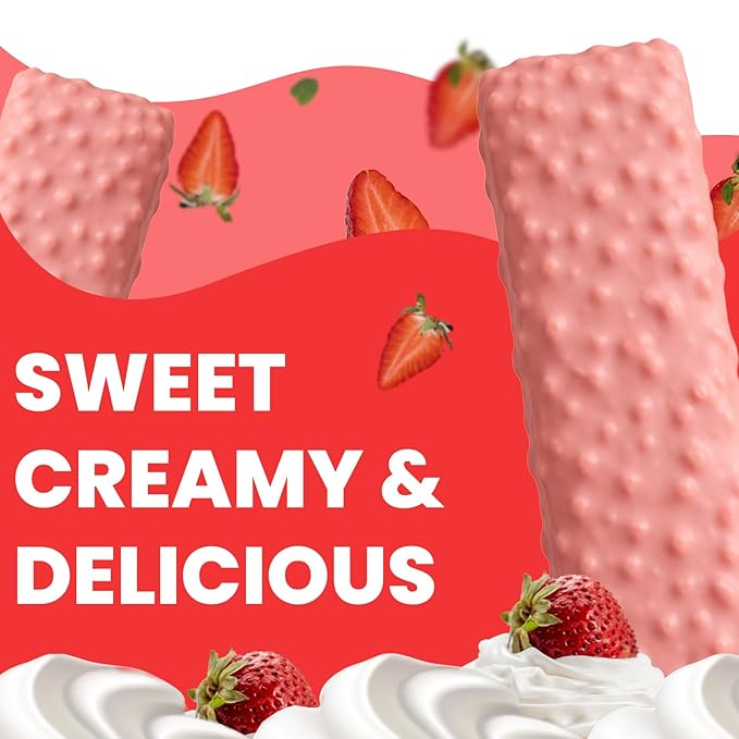 ProtiWise Strawberry Shortcake - High Protein Snack Bars – On-The-Go Snack, 14g Protein, 160 Calories – Gluten-Free, Strawberry Flavor – 7 Count Box