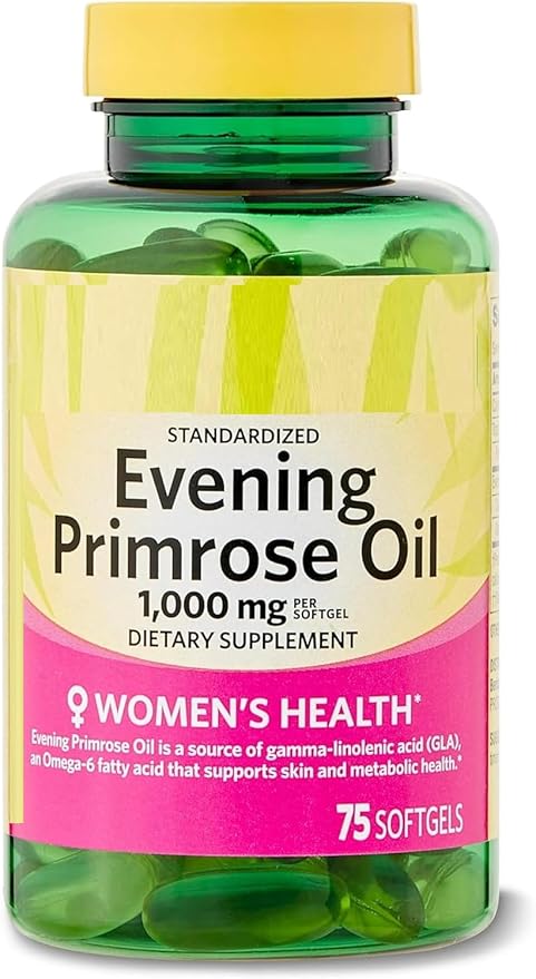 SEDLAV Evening Primrose Oil Women's Health Dietary Supplement Softgels, 1000 mg, 75 Count Sticker Supplement for Women’s Routine Wellness