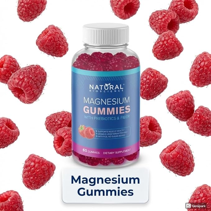 Magnesium Gummies for Adults - High Potency Magnesium Supplement, Sugar-Free High Absorption Magnesium, Easy to Chew, No Sweeteners, Vegan Anti-Stress Gummies, for Sleep & Relaxation, 90 Gummies