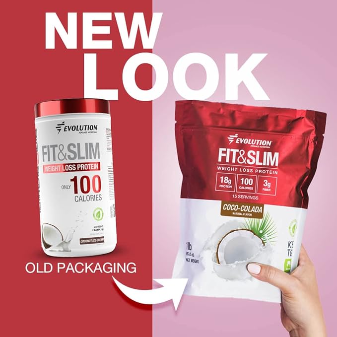 Evolution Advance Nutrition Fit & Slim Blend – Grass-Fed Whey Protein Powder for Easy Digestion, Keto-Approved, Non-GMO, Stevia Sweetened, Natural Flavor – 2 Pounds (Coco-Colada)