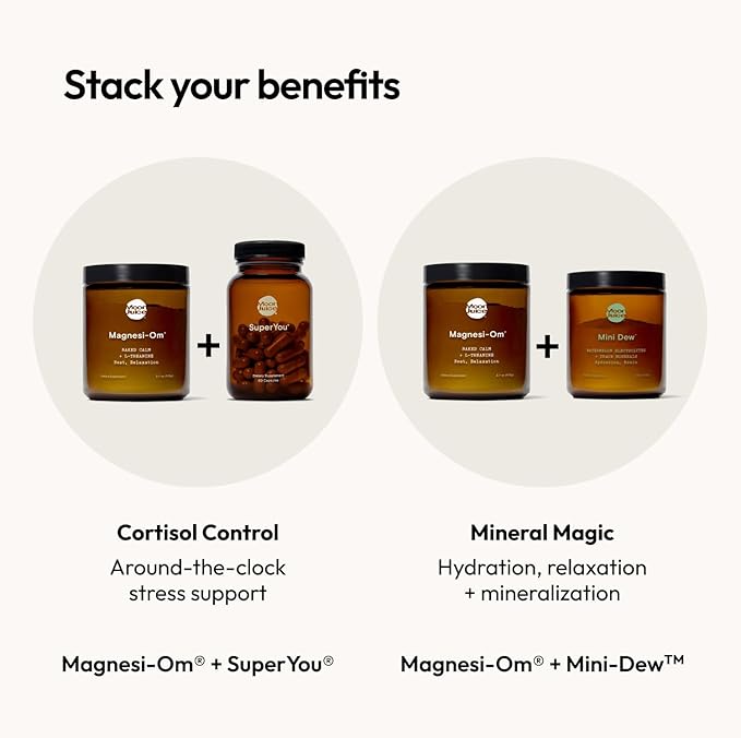 Moon Juice Magnesi-Om Magnesium Powder Supplement - Chelated Magnesium Complex + L-Theanine Blend for Rest, Relaxation & Regularity - Vegan, Non-GMO & No Sugar, Unflavored, 3.9 oz, 30 Sevings
