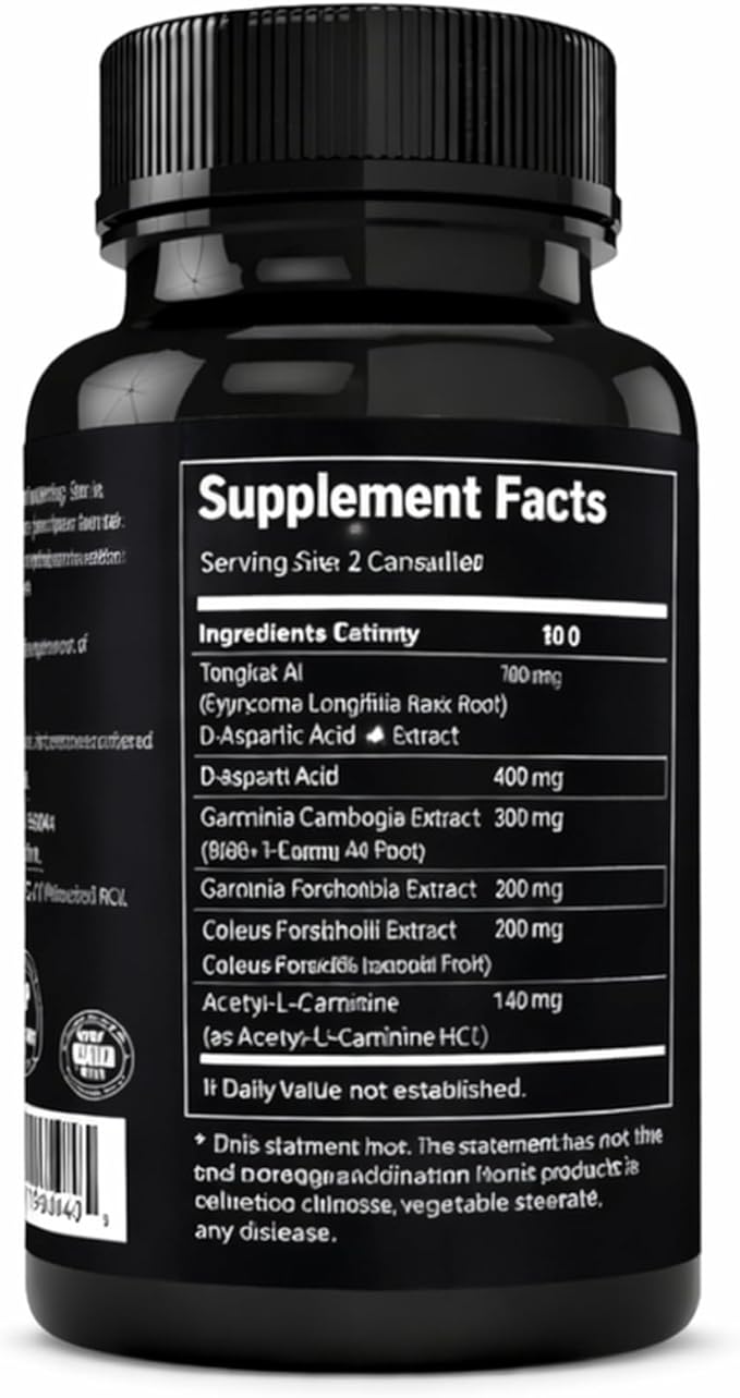 Andro400 Ultra Max T Maximum Strength T-Support Complex – 200:1 Tongkat Ali, ForsLean, & D-Aspartic Acid – Premium Formula for Lean Muscle & Metabolism – 2 Pack, 120 Capsules, 60 Day Supply