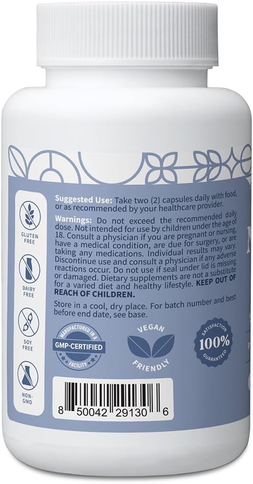Pattern Wellness Magnesium Complex – Supports Muscle, Bone & Relaxation Health – with Zinc & Vitamin D – Daily Support Formula – 60 Vegan Capsules