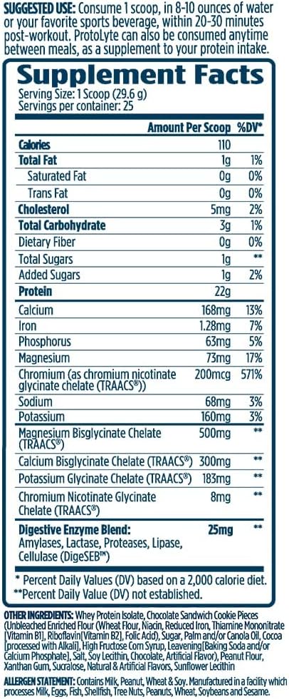 VMI Sports | ProtoLyte Whey Isolate Protein Powder | Low Calorie Whey for Weight Loss and Muscle Gain | Digestive Enzymes | Non-GMO (1.6 lb, Peanut Butter Cookies and Cream)
