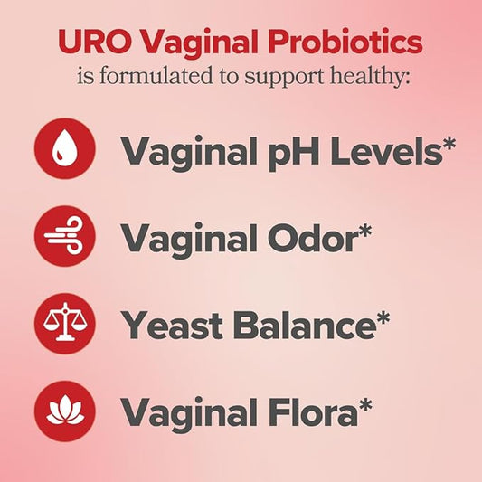 O Positiv URO Vaginal Probiotics for Women pH Balance with Prebiotics & Lactobacillus Probiotic Blend - Vaginal Health Supplement - Promote Healthy Vaginal Odor & Vaginal Flora, 60 Count (Pack of 2)
