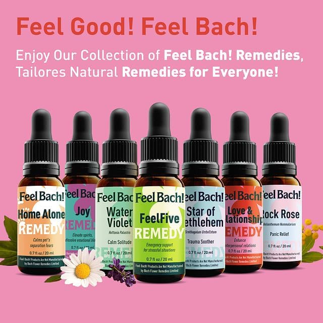 Feel Bach! Love & Relationship Remedy - Natural Homeopathic Flower Essences to Enhance Interpersonal Relations - Feel More Open - Vegan, Gluten & Sugar-Free, Non-Habit Forming, 20ml (0.7 fl oz)