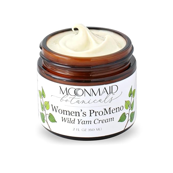 MoonMaid ProMeno Wild Yam Cream for Hormone Balance 2 Oz | Organic Wild Yam Cream for Hormones, Menopause Support, Skin Rejuvenation, Mood Balance, and Improved Sleep | Made in USA