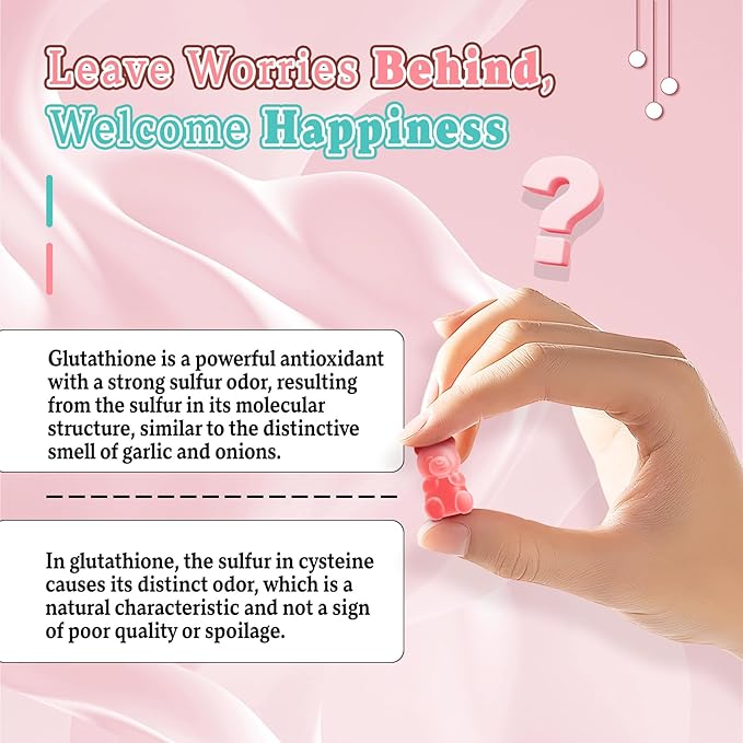 Glutathione Collagen Gummies, Collagen Gummies with Vitamin C, Glutathione Supplement for Women, Hair Skin Nails Muscle & Joint, Anti-Aging, Vegan, Sugar Free, Strawberry Flavor, 60 Count