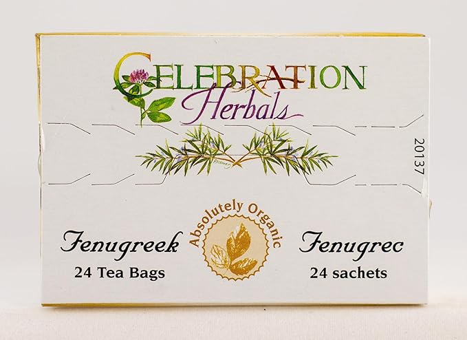 Celebration Herbals - Organic Caffeine Free Fenugreek Seed Herbal Tea - 24 Tea Bags