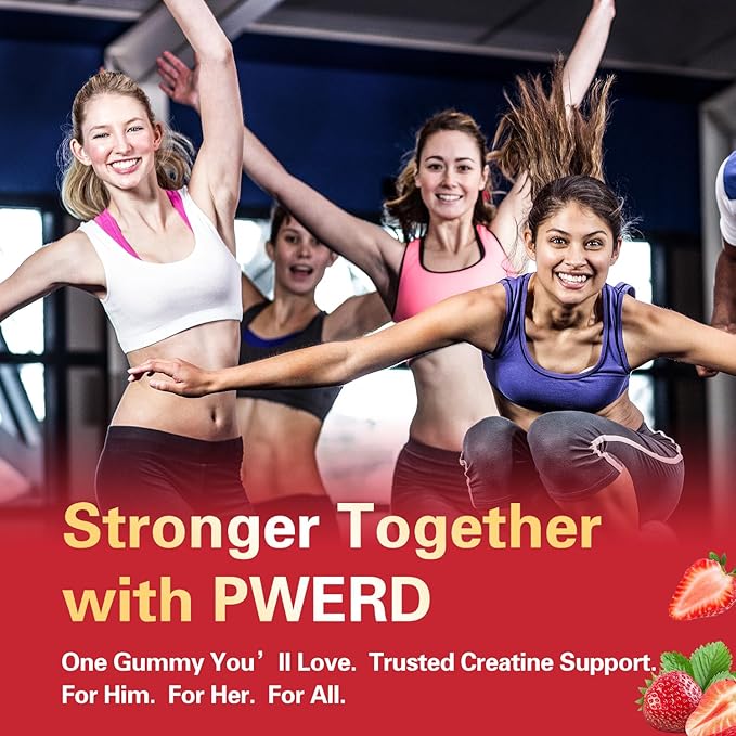 120Count Creatine Monohydrate Gummies 5g, Energy Creatine Supplements Gummies for Gym Essentials-Strawberry