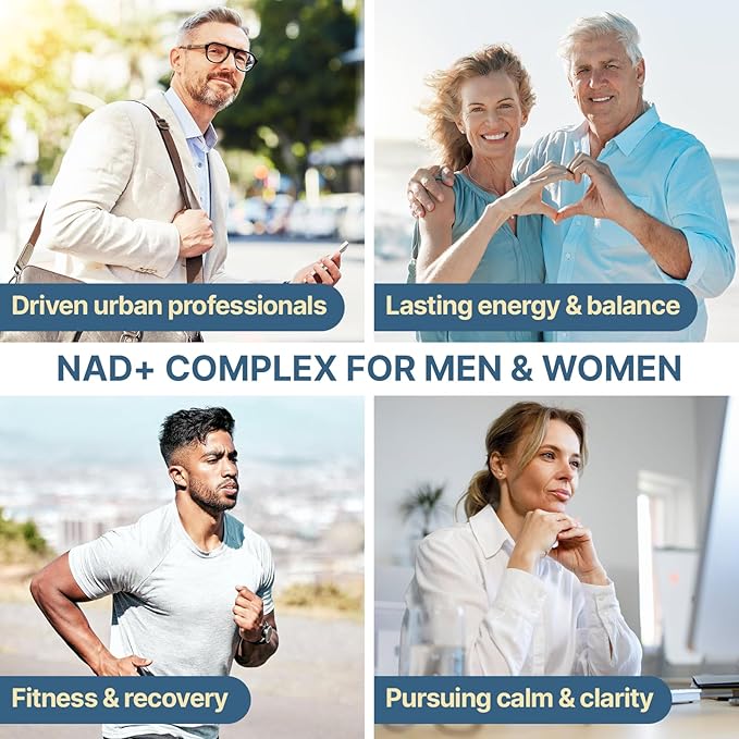 NAD+ Supplement 1600mg Extra Strength - Liposomal NMN Alternative with Resveratrol, Urolithin A, CoQ10, Quercetin & ALA - Mitochondrial Energy & Anti-Aging, Cell Regeneration, 60 Softgels
