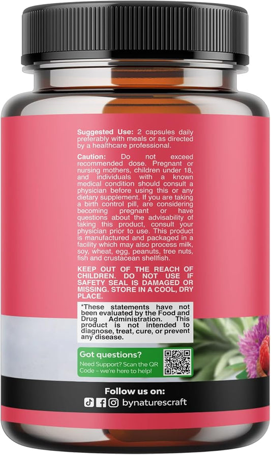 Complete Herbal Menopause Supplement for Women - Multibenefit Menopause Ease Hormone Balance for Women for Night Sweats Mood and More with Dong Quai Vitex Chaste Berry and Black Cohosh - 30 Count