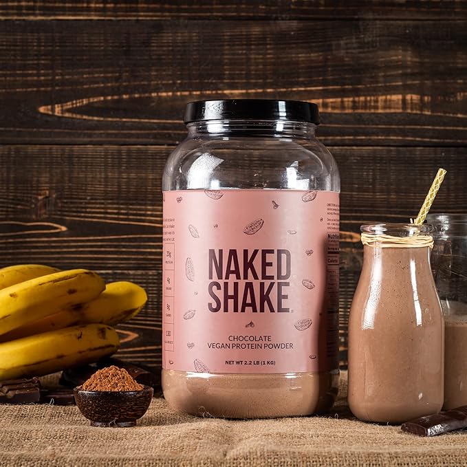 NAKED Shake - Chocolate Protein Powder - Plant Based Protein Shake with Mct Oil, Gluten-Free, Soy-Free, No Gmos Or Artificial Sweeteners - 30 Servings (Pack of 2)