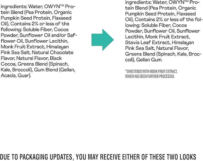 OWYN Only What You Need Pro Elite Chocolate Flavored Protein Shake, 32g Protein, 0g Sugar, High Protein, Dairy Free, Gluten Free, Plant Based Protein Drink, 12 Count
