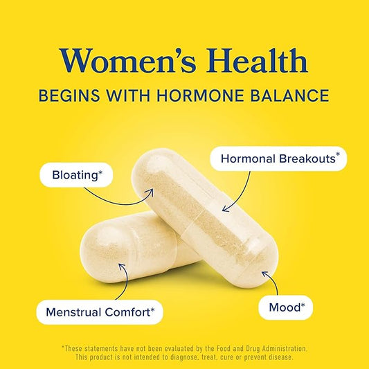 DIM Supplement 200 mg | Estrogen Balance for Women & Men | Hormonal Acne, Hormone Balance, Menopause & Antioxidant Support | Clean Label Project Certified, Vegan & Soy Free Diindolylmethane | 60 Ct.