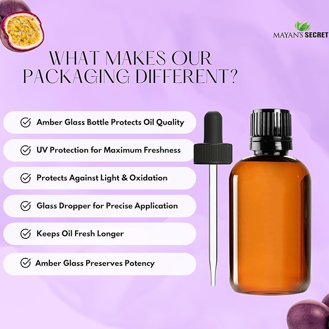 Pure Carrier and Essential Oils for Skin Care, Hair, Body Moisturizer for Face-Anti Aging Skin Care (Maracuja Oil (Passion Fruit), 4oz)