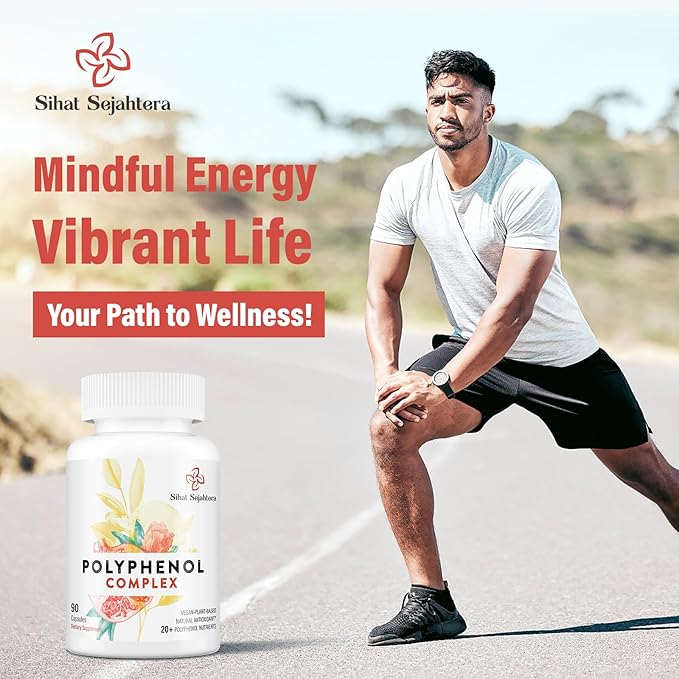 67,500 MG Polyphenols Supplement - Powerful Antioxidants & Polyphenol for Age Defense, Polyphenol Superfood, Quercetin, Resveratrol, Plant-Based & Energy, Immune Support, 90 Capsules