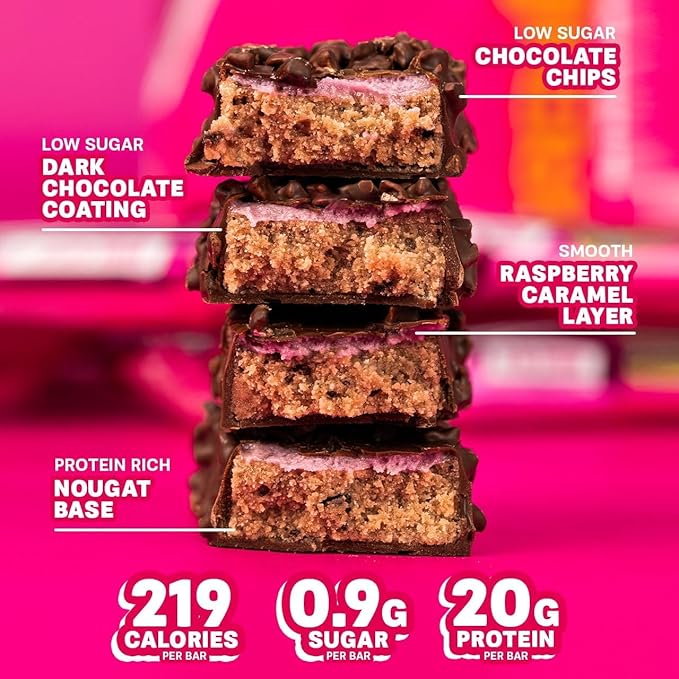 Grenade High Protein Bar - Dark Chocolate Raspberry, 12 x 60 g