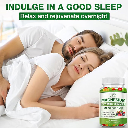 Magnesium Glycinate Gummies for Adults and Kids 600mg, High Absorption Potassium Magnesium Supplement for Sleep, Magnesium L-Threonate, 160 Count