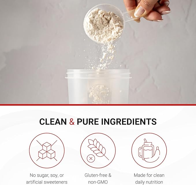 LifeCell Whey Protein – Anti-Aging Muscle Builder with Shiitake Mushroom, Collagen & Hyaluronic Acid – Plain, No Sugar Added, Soy-Free, Gluten-Free, 550g