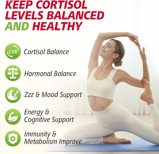 Cortisol Gummies for Women, 16-in-1 Sugar Free Cortisol Supplements for Women with Ashwagandha, Rhodiola Rosea, Magnesium, L-theanine for Relaxation, Zzz, Cognition, Raspberry Flavor, 120Ct