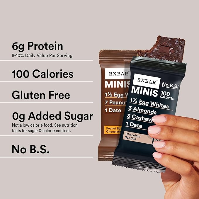 RXBAR Minis Protein Bars, Snack Bars, Variety Pack (16 Count)
