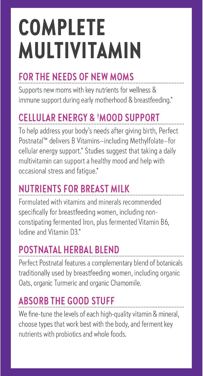 New Chapter, Postnatal Vitamins Lactation Supplement, Complete Multivitamin with Fermented Vitamin D3 + B Vitamins, Made with Organic Vegetables & Herbs, Non-GMO Ingredients, 192 Count